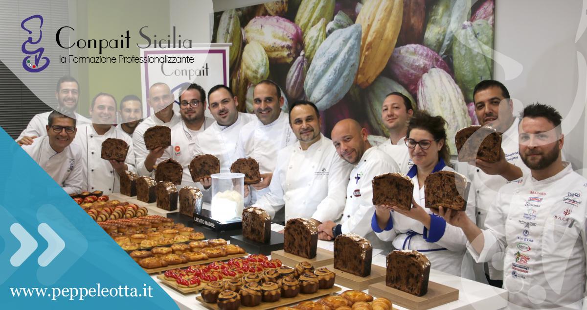 PEPPE LEOTTA ALTA FORMAZIONE CORSI CONPAIT-SICILIA SCUOLA CAMPIONE DEL MONDO FABRIZIO DONATONE LIEVITO MADRE PANETTONE COLAZIONE INNOVATIVA 