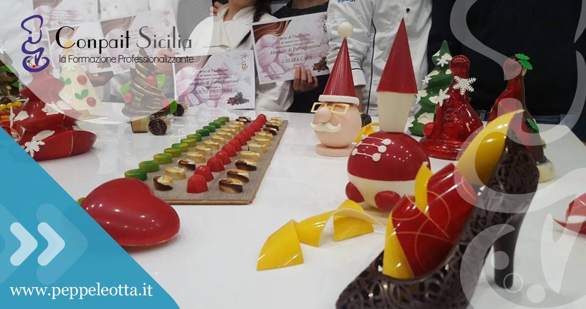 PEPPE LEOTTA ALTA FORMAZIONE CORSI CONPAIT-SICILIA SCUOLA CORSO CIOCCOLATO NATALE
