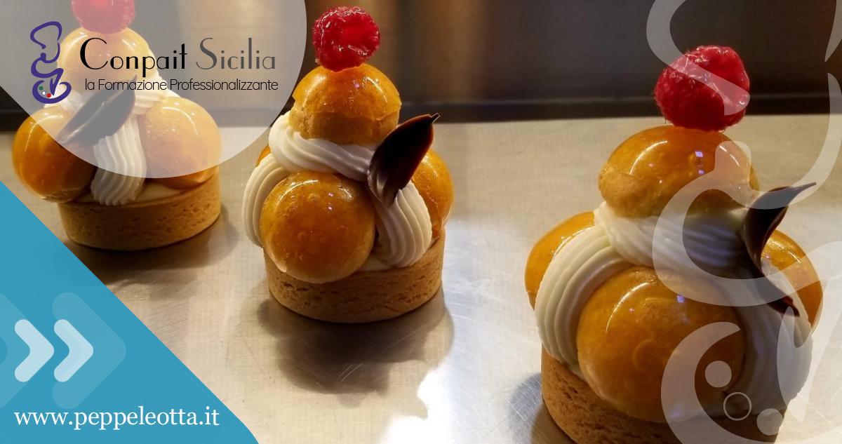 PEPPE LEOTTA ALTA FORMAZIONE CORSI CONPAIT-SICILIA SCUOLA PASTICCERIA CORSO INGREDIENTI IN PASTICCERIA: DALLA RICETTA AL PRODOTTO FINALE CON IL MAESTRO ARMANDO PALMIERI