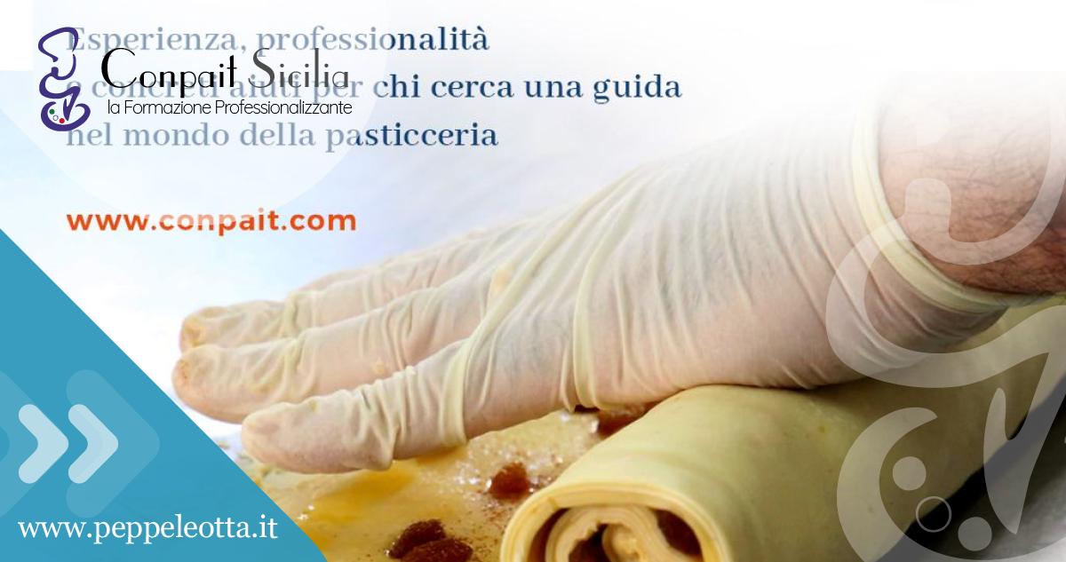 PEPPE LEOTTA ALTA FORMAZIONE CORSI CONPAIT-SICILIA SCUOLA CORSO BASE PASTICCERIA CONPAIT CAST ALIMENTI