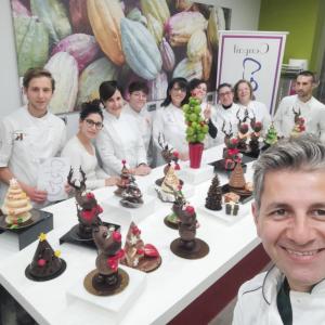 PEPPE LEOTTA ALTA FORMAZIONE CORSI CONPAIT-SICILIA SCUOLA PASTICCERIA CORSO UN NATALE DI CIOCCOLATO